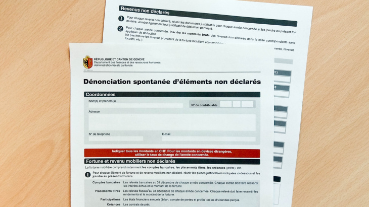 Formulaire de dénonciation spontanée