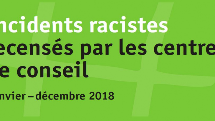 Incidents racistes recensés par les centres de conseil