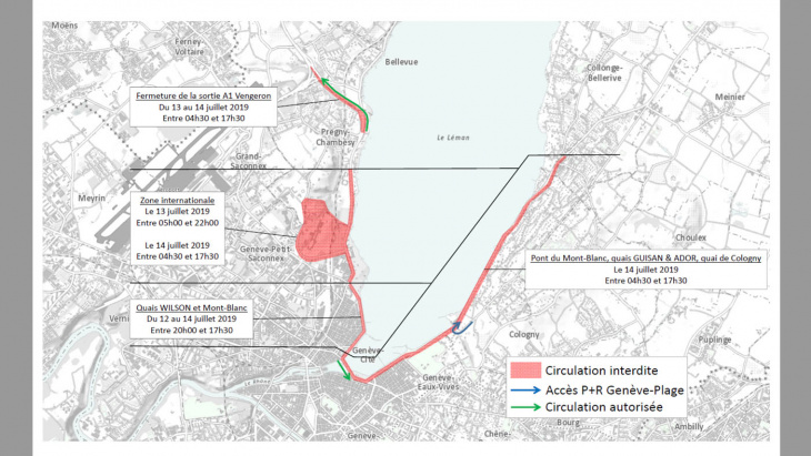 plan des restrictions de circulation