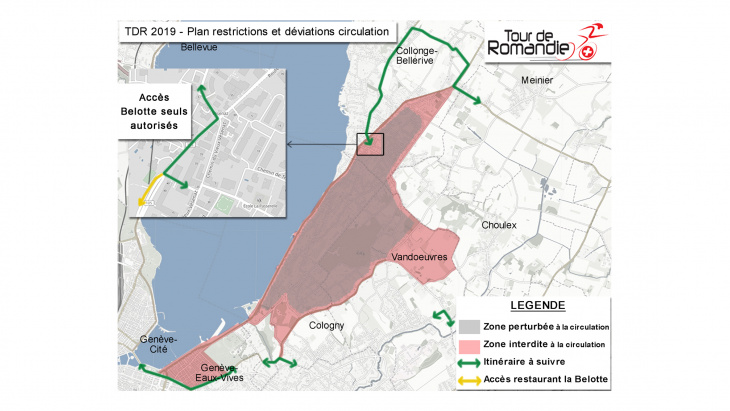 Plan de l'itinéraire de la course