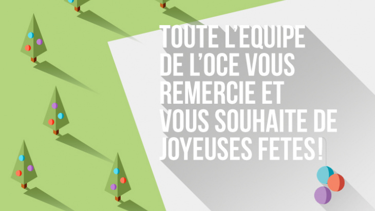 Toute l'équipe de l'OCE vous souhaite de joyeuses fêtes de fin d'année ! 