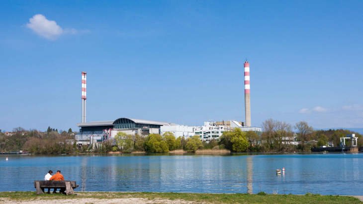 Retenue de Verbois, usine des Cheneviers. (c) Etat de Genève - David Mayenfisch
