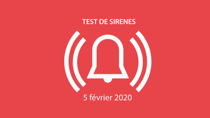 Essai des sirènes d'alarme à la population mercredi 5 février 2020