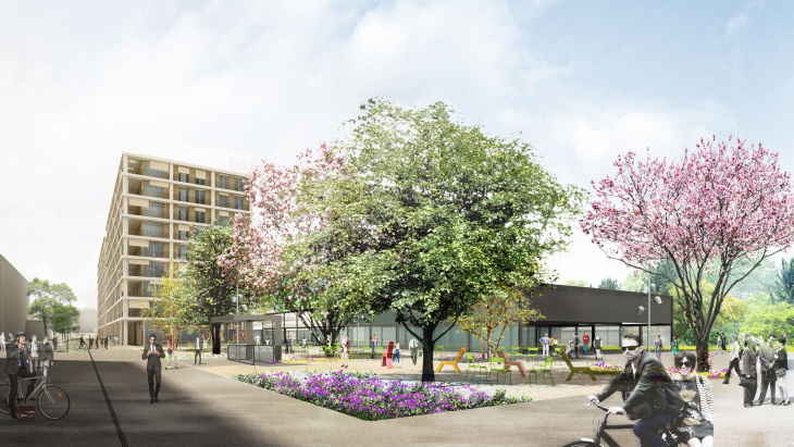 Vue sur les jardins © EMA archictectes-Image Camille François