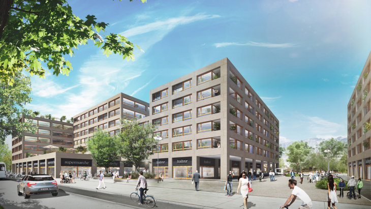 Pièce B avec centre commercial