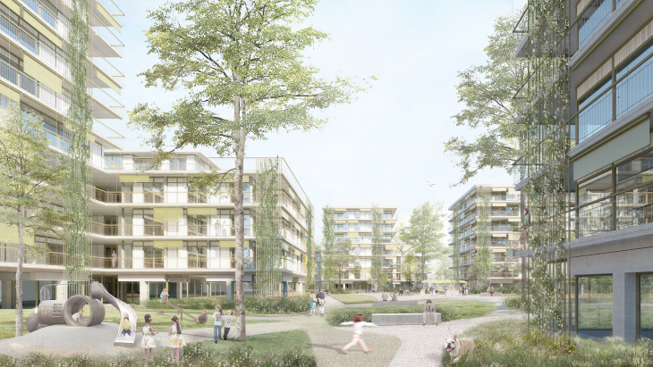 Le coeur du quartier - Projet lauréat pièce A5  ©  Group8