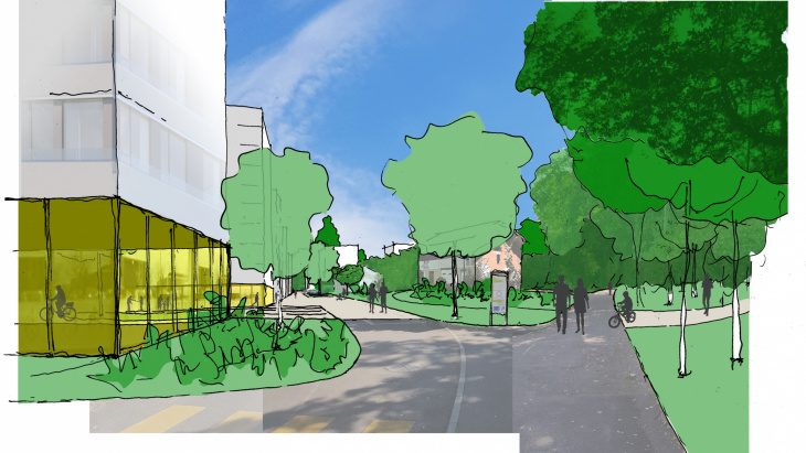 Chemin des Erables - Entrée du parc (c) Mayor & Beusch