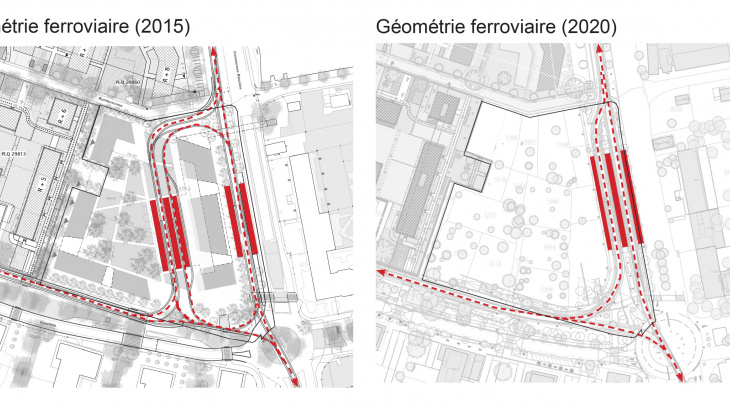 Evolution du projet d'arrêt de tram aux Palettes