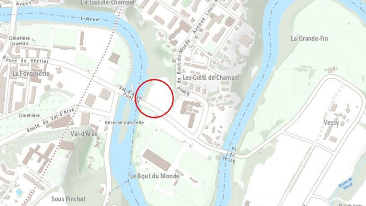 Plan de situation Val d'Arve-Bout du Monde