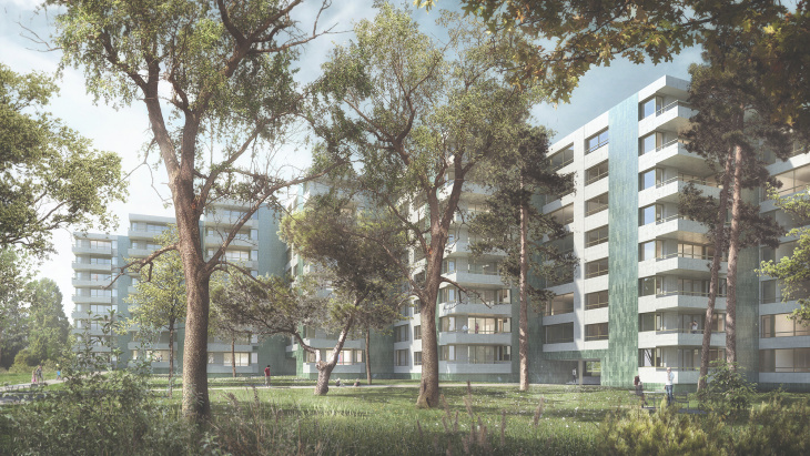 Logements côté jardin - Planche du concours HAMADRYADES - JSAA