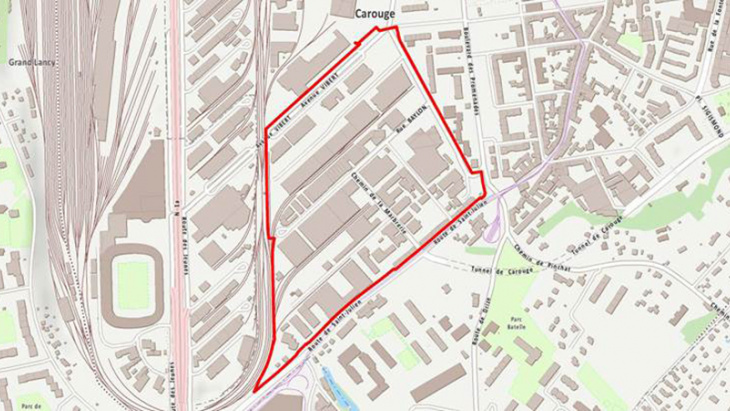Plan de localisation du quartier de Grosselin