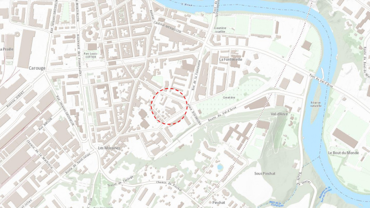 Périmètre du projet Guillocheurs-Tannerie à Carouge