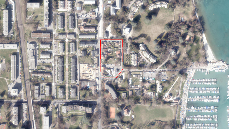 Périmètre du projet Ilet Jean-Querret à Versoix