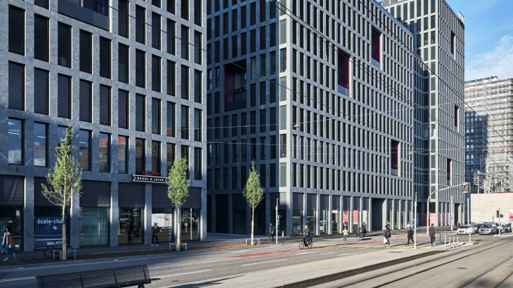 Bâtiments d'activités le long de la route du Grand-Lancy