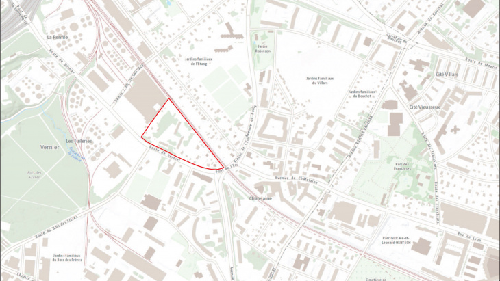 Secteur quartier voies CFF