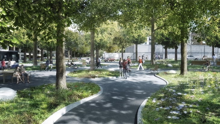 Réaménagement des espaces publics © archigraphie, Philippe Cointault