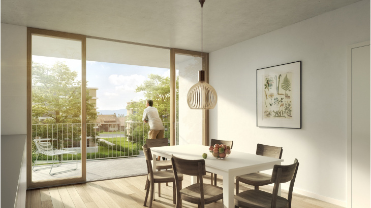 Saint-Mathieu- vue d'un appartement - coeur d'ilot (c) Opalys Project