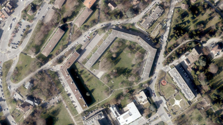 Vue aérienne du quartier © sitg