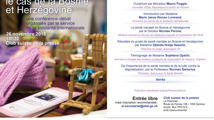 Conférence - santé mentale en Bosnie et Herzégovine