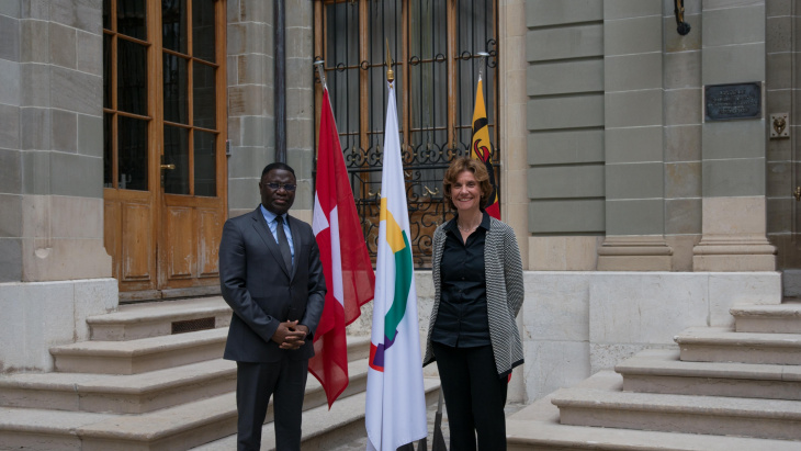 Visite de courtoisie de Monsieur Georges Nakseu Nguefang, représentant permanent de l'Organisation internationale de la Francophonie (OIF) auprès de l'ONU à Genève