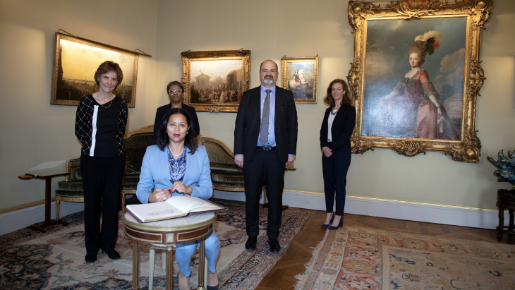 Visite de courtoisie de S.E. Madame l'Ambassadrice Clara Manuela da Luz Delgado Jesus, représentante permanente de la République de Cabo Verde auprès de l'ONU à Genève
