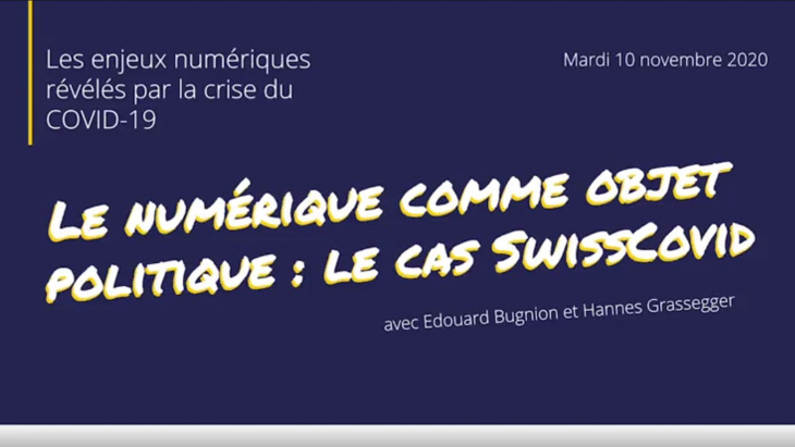 Numérique comme objet politique : le cas Swiss Covid