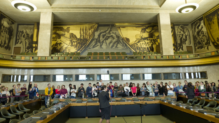 La Salle du Conseil du Palais des Nations à Genève / UN photo