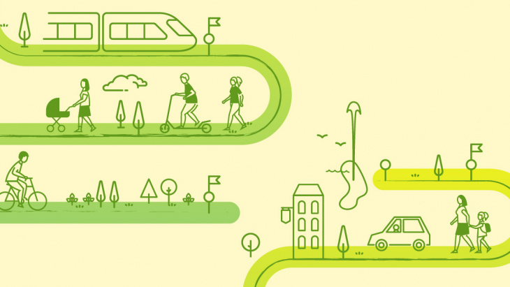 Illustration de la future voie verte Genève-Versoix - BuxumLunic © Etat de Genève 