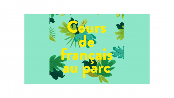 Cours de français au parc
