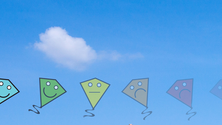 cerf-volant indiquant les niveaux de pollution de l'air