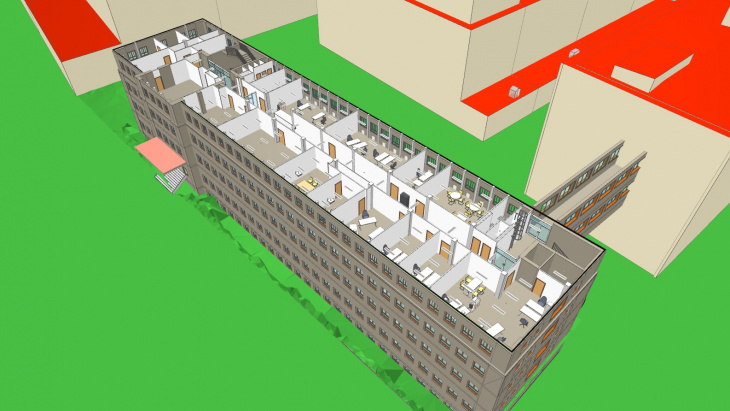 Image BIM d’un bâtiment de l’Etat de Genève 