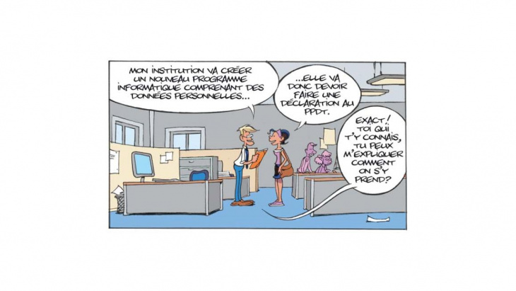 Catalogue des fichiers  - Illustration tirée de la BD LIPAD, dessin Eric Buche