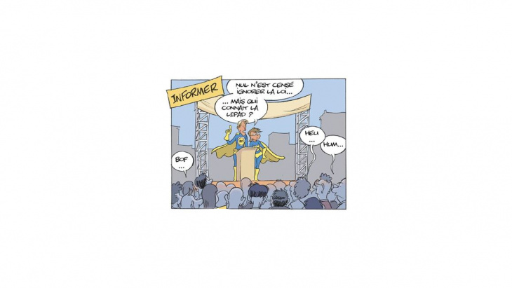 Relations publiques  - Illustration tirée de la BD LIPAD, dessin Eric Buche