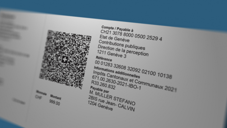 Facture d'impôt au format QR-facture