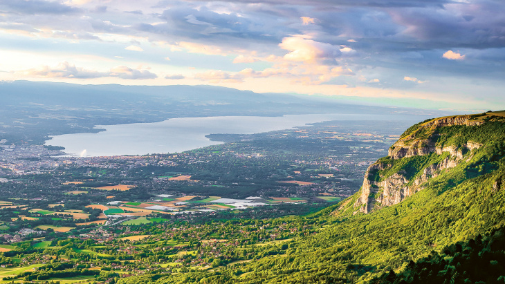Une partie du bassin versant du Léman et du Rhône franco-valdo-genevois