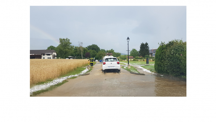 Inondation routière (photo M. Walter, Martin Paysage)