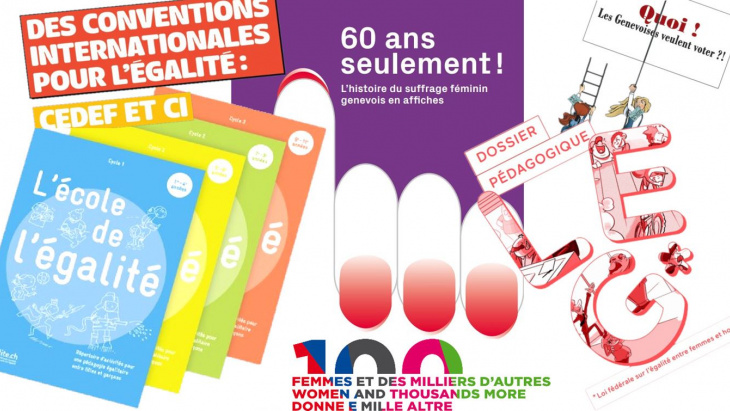 couvertures matériel pédagogique sur l'égalité