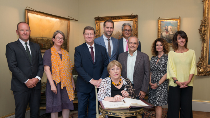 Déjeuner de courtoisie en l'honneur de Madame Michelle Bachelet, haute-commissaire des Nations Unies aux droits de l’homme, à l'occasion de son départ
