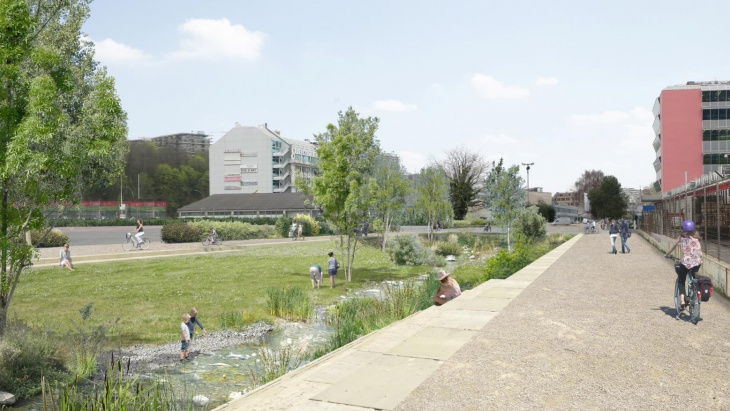 Mise à ciel ouvert de la Drize