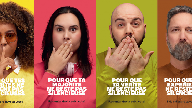 Les quatre affiches de la campagne