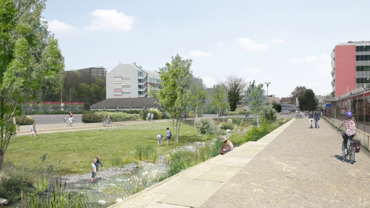 Remise à ciel ouvert de la Drize _Rue Boissonnas © Philippe Cointault
