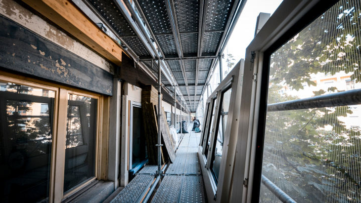 Chantier de rénovation aux Minoteries (c) Loris Von Siebenthal