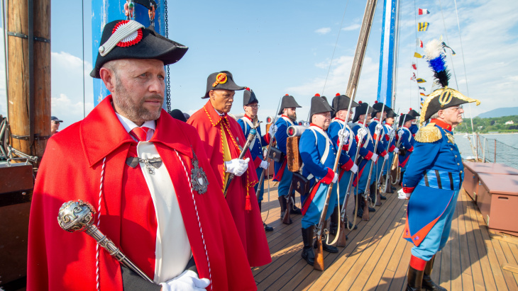 Cérémonie de commémoration du débarquement des troupes confédérées au Port Noir le 1er juin 1814