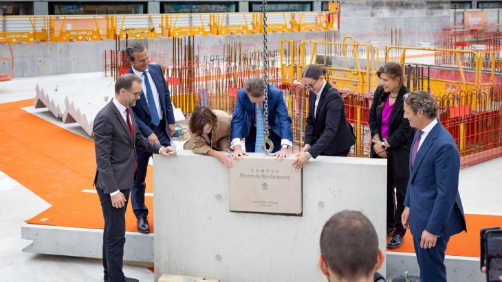 Pose de la 1ere pierre du Campus Pictet de Rochemont @ Groupe Pictet 
