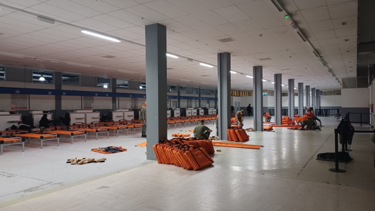 La PCi en renfort à l'aéroport pour l'accueil de passagers bloqués