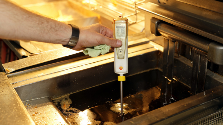 Test de toxicité d'un bain d'huile de friture