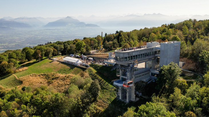 Vue de la gare haute du Téléphérique du Salève
