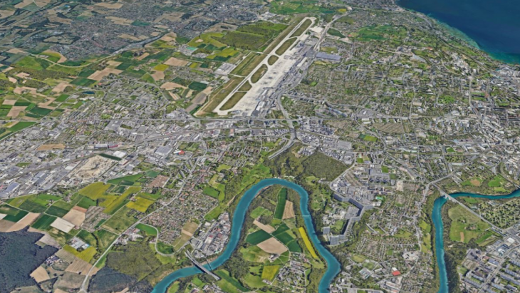 Image aérienne du secteur