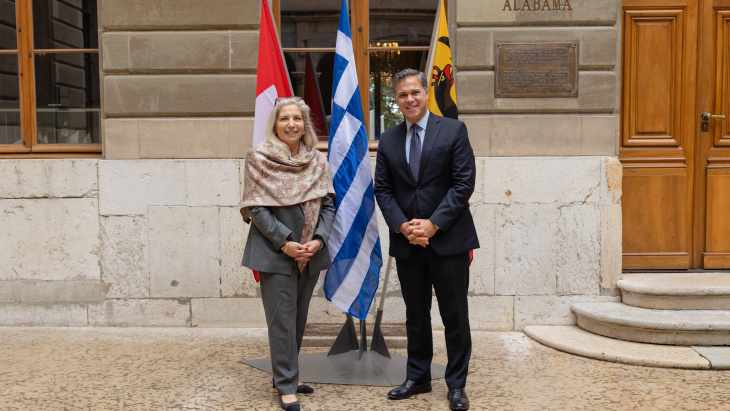 Visite de courtoisie de Monsieur Alexandre Yennimatas, consul général de Grèce à Genève
