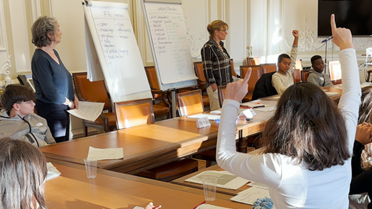 L'atelier a été par conduit deux animatrices de l'association proPhilo  